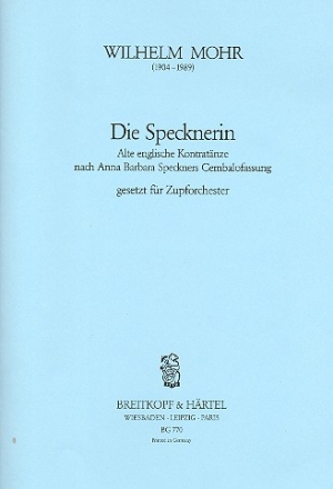 Die Specknerin fr Zupforchester Partitur