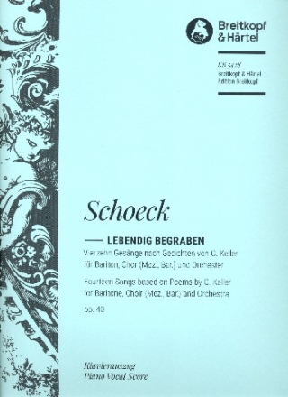 Lebendig begraben op.40 fr Bariton, gem Chor und Orchester Klavierauszug