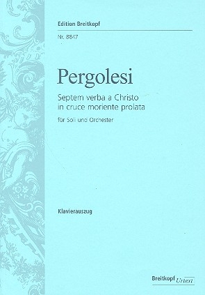 Septem verba a Christo in cruce moriente prolata fr Soli und Orchester Klavierauszug