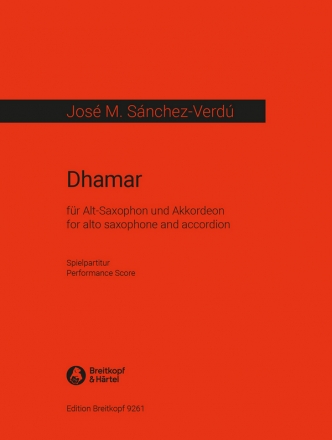 Dhamar fr Altsaxophon und Akkordeon Spielpartitur