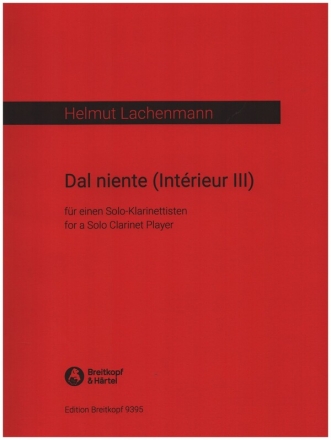 Dal niente Intrieuer 3 fr einen Solo-Klarinettisten