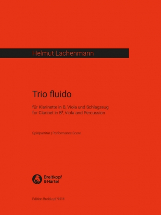 Trio fluido fr Klarinette, Viola und Schlagzeug Spielpartitur