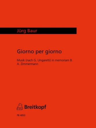 Giorno Per Giorno fr Orchester Studienpartitur