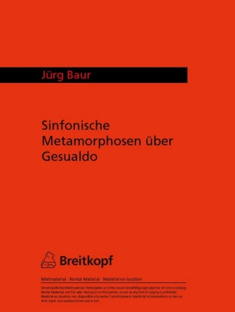 Sinf. Metamorphosen Gesualdo fr Orchester Studienpartitur