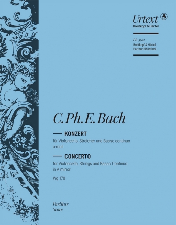 Konzert a-Moll WQ170 für Violoncello, Streicher und Bc Partitur