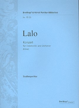 Konzert d-Moll fr Violoncello und Orchester Studienpartitur