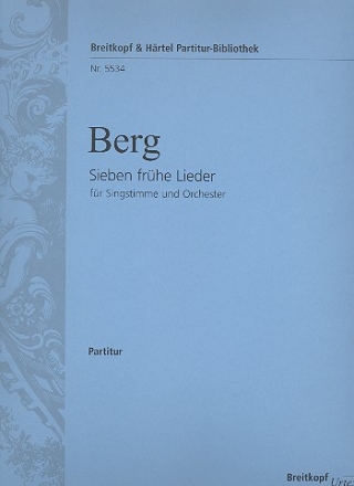 7 frhe Lieder fr Gesang und Orchester Partitur