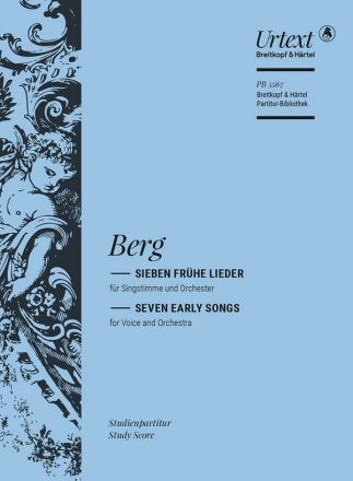 7 frhe Lieder fr Gesang und Orchester Studienpartitur