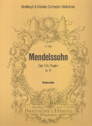 Da Israel aus gypten zog op.51 fr gem Chor und Orchester Violoncello