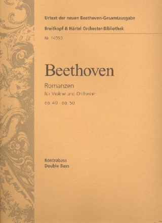 Romanzen F-Dur op.40 und G-Dur op.50 fr Violine und Orchester Kontrabass