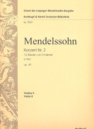 Konzert d-Moll Nr.2 op.40 fr Klavier und Orchester Violine 2