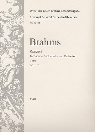 Konzert a-Moll op.102 fr Violine, Violoncello und Orchester Viola