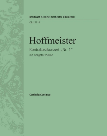 Konzert D-Dur Nr.1 fr Kontrabass und Orchester (mit obligater Violine) Cembalo