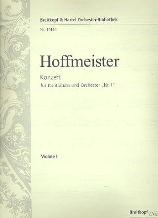 Konzert D-Dur Nr.1 fr Kontrabass und Orchester (mit obligater Violine) Violine 1