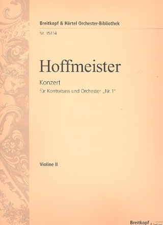 Konzert D-Dur Nr.1 fr Kontrabass und Orchester (mit obligater Violine) Violine 2