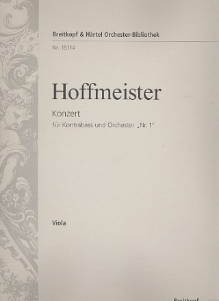 Konzert D-Dur Nr.1 fr Kontrabass und Orchester (mit obligater Violine) Viola