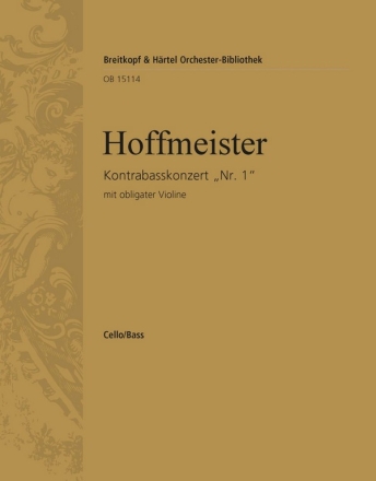 Konzert D-Dur Nr.1 fr Kontrabass und Orchester (mit obligater Violine) Violoncello / Kontrabass