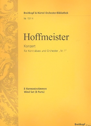 Konzert D-Dur Nr.1 fr Kontrabass und Orchester (mit obligater Violine) Harmonie