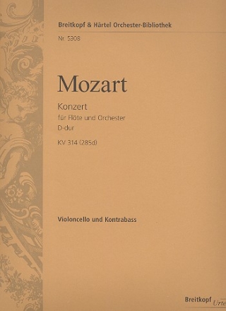 Konzert D-Dur Nr.2 KV314 fr Flte und Orchester Violoncello / Kontrabass