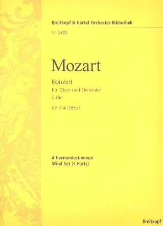 Konzert C-Dur KV314 (KV285d) fr Oboe und Orchester Harmonie