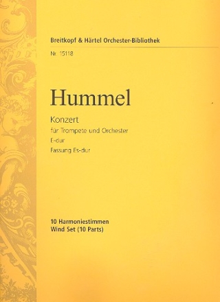 Konzert E-Dur (Fassung in Es-Dur) fr Trompete und Orchester Harmonie