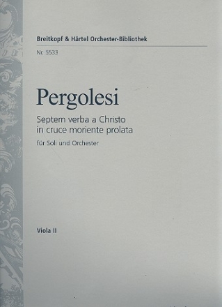 Septem verba a Christo in cruce moriente prolata fr Soli und Orchester Viola 2