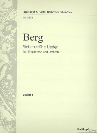 7 frhe Lieder fr Gesang und Orchester Violine 1