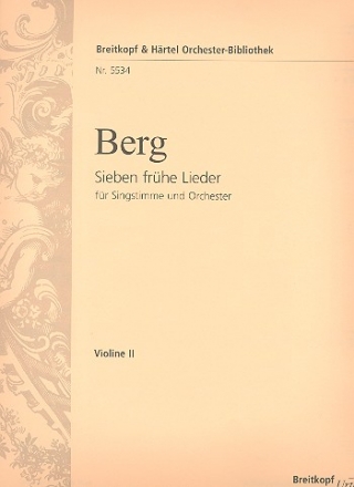 7 frhe Lieder fr Gesang und Orchester Violine 2