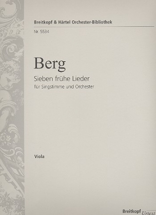 7 frhe Lieder fr Gesang und Orchester Viola