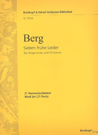 7 frhe Lieder fr Gesang und Orchester Harmonie