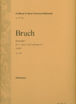 Konzert g-Moll Nr.1 op.26 fr Violine und Orchester Kontrabass