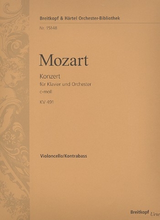 Konzert c-Moll Nr.24 KV491 fr Klavier und Orchester Violoncello / Kontrabass