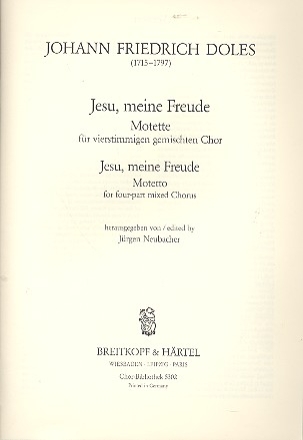 Jesu meine Freude fr gem Chor a cappella Partitur