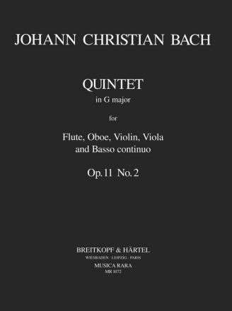 Quintett G-Dur Nr.2 op.11 fr Flte, Oboe, Violine, Viola und Bc Partitur und Stimmen