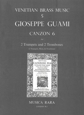 Canzona no.6 for 2 trumpets and 2 trombones Partitur und Stimmen