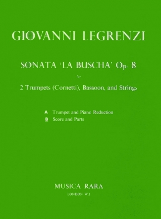 Sonata 'La Buscha' op.8 for 2 trumpets, bassoon, strings and bc Partitur und Stimmen