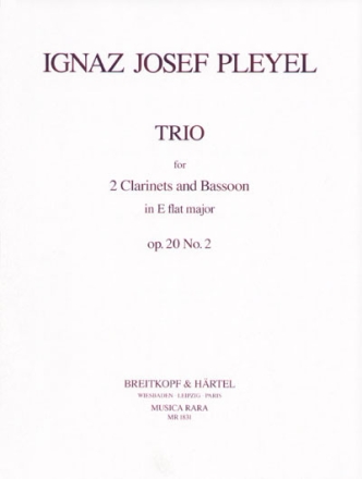 Trio Es-Dur op.20,2 fr 2 Klarinetten und Fagott Partitur und Stimmen