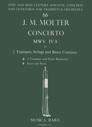 Concerto in D MWV IV/8 fr 2 Trompeten, Streicher und Bc Ausgabe fr 2 Trompeten und Klavier