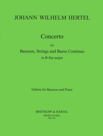 Concerto in B-dur fr Fagott, Streicher und Basso continuo Klavierauszug