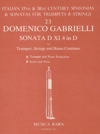 Sonata Nr. XI/4 fr Trompete, Streichorchester und Bc fr Trompete und Klavier