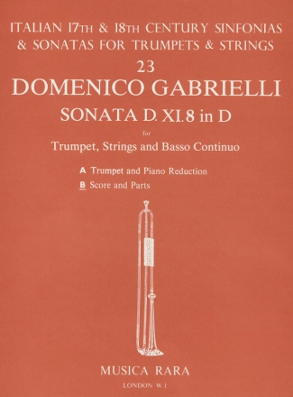 Sonata Nr. XI/8 fr Trompete, Streichorchester und Bc Stimmen