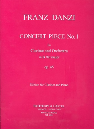 Concert Piece B flat Major no.1 op.45 for clarinet and orchestra for clarinet and piano