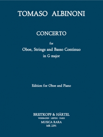 Concerto in G-Major for Oboe, Strings and Bc for oboe and piano