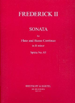 Sonate b-Moll Spitta83 fr Flte und Bc Partitur und Stimmen (Bc ausgesetzt)