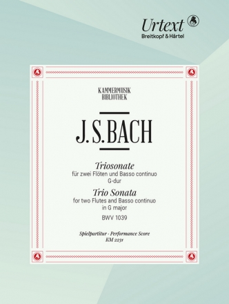 Sonate G-Dur BWV1039 fr 2 Flten und Bc Stimmen
