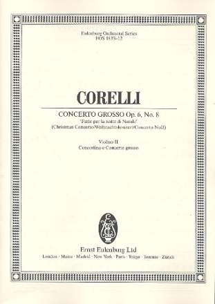 Concerto grosso g-Moll op.6,8 fr 2 Violinen, Violoncello, Streicher und Bc Violine 2