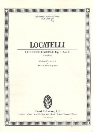 Concerto grosso f-Moll op.1,8 fr 2 Violinen, Viola, Violoncello und Streichorchester Violoncello/Kontrabass