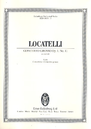 Concerto grosso op. 1,11 fr 2 Violinen, fr 2 Violinen, Viola, Violoncello und Streichorchester Spielpartitur Viola (solo und ripieno)