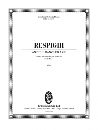 Respighi, Ottorino, Antiche Danze ed Arie Nr. 1 fr Orchester Viola
