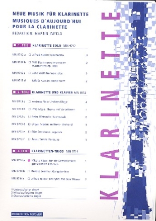Fr die Gemtlichkeit gibt es keine Grenzen fr 3 Klarinetten 3 Spielpartituren